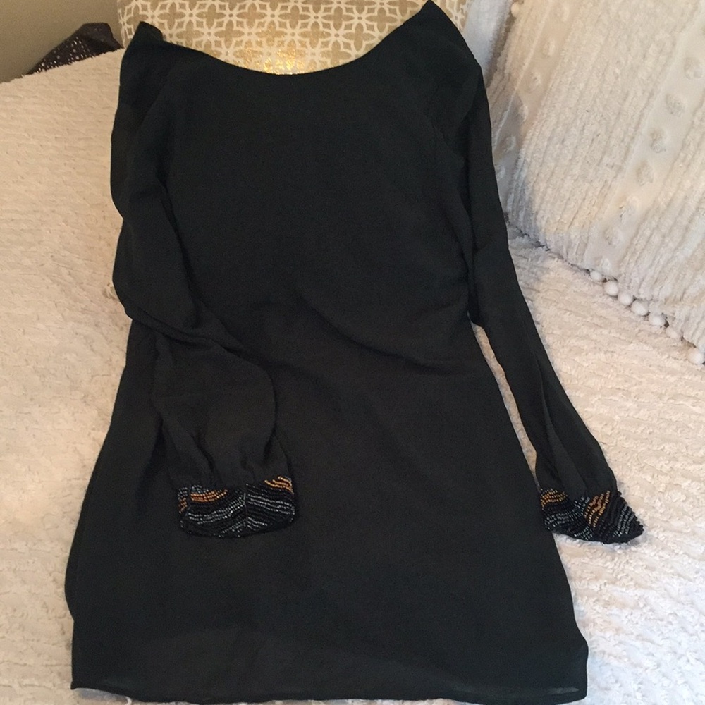 Dark green beaded dress from lulus (large)